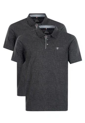 Hajo Poloshirt Stay Fresh 2er Pack Dunkelgrau/Grau
