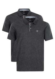 Hajo Poloshirt Stay Fresh 2er Pack Dunkelgrau/Grau
