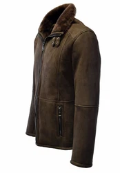 Zimmert Leather Lederjacke Nellson Herren Braun/Dunkelbraun