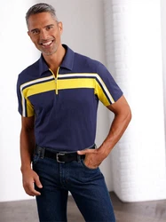 Sieh an! T-Shirt Poloshirt Gelb/Dunkelblau/Rot/Blau