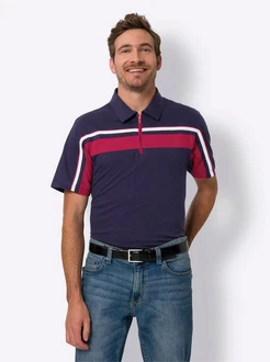 Sieh an! T-Shirt Poloshirt Dunkelblau/Lila/Rot/Dunkelrot