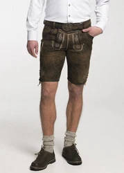 Trachtenglück Trachtenlederhose DETTELBACH Khaki/Dunkelbraun/Braun/Dunkelgrün
