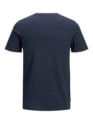 Jack & Jones T-Shirt JJEORGANIC BASIC TEE SS O-NECK (1-tlg) Dunkelblau/Blau