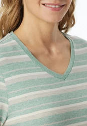 Schiesser Schlafanzug Casual Essentials (2 tlg) Grün/Hellgrün