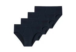 Schiesser Herren Slip Feinripp Sportslip Dunkelblau/Blau
