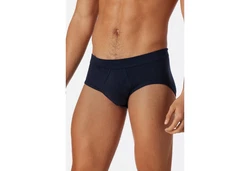 Schiesser Herren Slip Feinripp Sportslip Dunkelblau/Blau