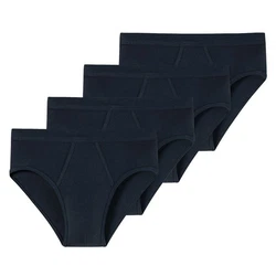 Schiesser Herren Slip Feinripp Sportslip Dunkelblau/Blau