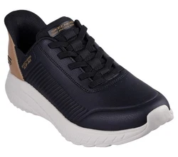 Skechers BOBS SQUAD CHAOS HEEL PREFERRED Slip-On Sneaker Blau/Beige/Dunkelblau/Schwarz