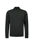 NO EXCESS Strickpullover Troyer Half Zip Dunkelgrün/Dunkelgrau/Grau