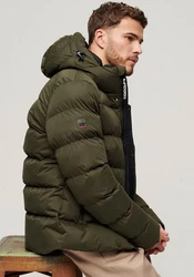 Superdry Steppjacke HOODED MICROFIBRE SPORT PUFFER grün