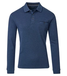 Langarm-Poloshirt Sportliches Poloshirt mit Brusttasche und angenehmem Tragekomfort