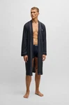 BOSS Bademantel Kimono nachtblau/grau