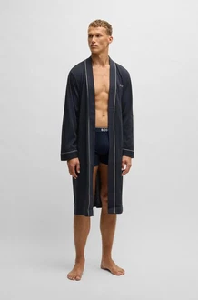 BOSS Bademantel Kimono nachtblau/grau BOSS Bademantel Kimono nachtblau/grau