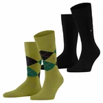 Burlington Kurzsocken Herren Socken Everyday 2-Pack Grün/Dunkelgrün/Gelb Burlington Kurzsocken Herren Socken Everyday 2-Pack Grün/Dunkelgrün/Gelb