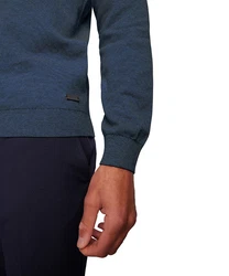 Pierre Cardin Rundhalspullover Strick RH Dunkelblau/Blau