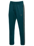 Trigema Jerseyhose Jogginghose mit Seitenstreifen blau