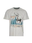 Trigema T-Shirt mit Hirsch-Printmotiv grau/melange