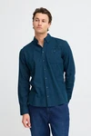 Blend Langarmhemd BHShirt Dunkelblau/Hellblau/Blau