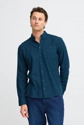 Blend Langarmhemd BHShirt Dunkelblau/Hellblau/Blau