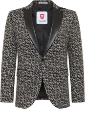 CG Club of Gents Sakko CG Pat-J SV Grau/Creme/Schwarz/Braun