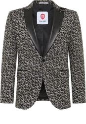 CG Club of Gents Sakko CG Pat-J SV Grau/Creme/Schwarz/Braun