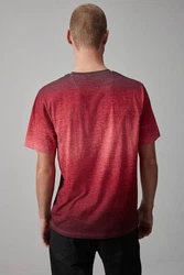 Next T-Shirt Tauchfrboptik Dunkelrot/Rosa/Rot/Bordeaux/Lila
