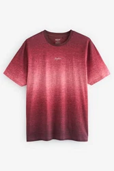 Next T-Shirt Tauchfrboptik Dunkelrot/Rosa/Rot/Bordeaux/Lila