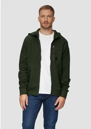 Allwetterjacke Weiche Sweatshirt-Jacke mit Kapuze Applikation