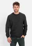 camel active Rundhalspullover Dunkelgrau/Grau/Rot