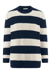 Hessnatur Strickpullover Blau/Dunkelblau/Hellblau