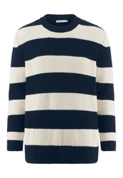 Hessnatur Strickpullover Blau/Dunkelblau/Hellblau