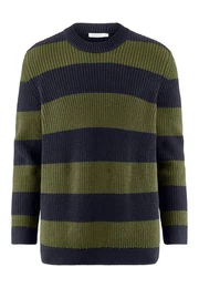 Strickpullover aus Bio-Baumwolle und Bio-Merinowolle (1-tlg)