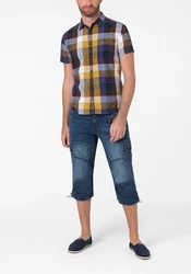 TIMEZONE Jeansshorts Shorts 3/4 Denim Pants loose Fit Mid Waist (7312) Blau (7312)