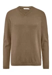 Hessnatur Strickpullover Bio-Baumwolle Bio-Merinowolle Khaki/Braun/Grau