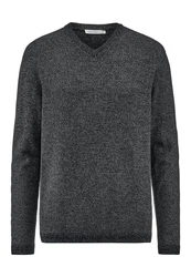 Hessnatur Strickpullover Bio-Baumwolle Bio-Merinowolle Dunkelgrau/Grau/Schwarz/Dunkelblau