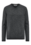 Hessnatur Strickpullover Bio-Baumwolle Bio-Merinowolle Dunkelgrau/Grau/Schwarz/Dunkelblau