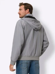 Sieh an! Blouson Blousonjacke Grau/Hellgrau
