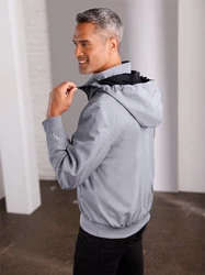 Sieh an! Blouson Blousonjacke Grau/Hellgrau
