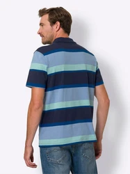 Sieh an! T-Shirt Poloshirt Türkis/Hellblau/Blau/Grau