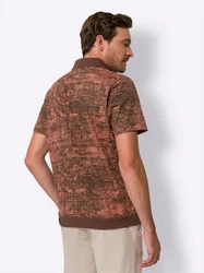Sieh an! T-Shirt Poloshirt Braun/Rot/Orange