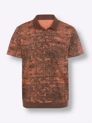 Sieh an! T-Shirt Poloshirt Braun/Rot/Orange