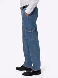 Sieh an! Bequeme Jeans Blau/Hellblau