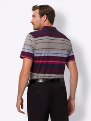 Sieh an! T-Shirt Poloshirt Dunkelrot/Lila/Mischfarben/Bordeaux/Rot