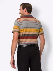 Sieh an! T-Shirt Poloshirt Mischfarben/Rot/Braun/Gelb/Dunkelrot/Beige