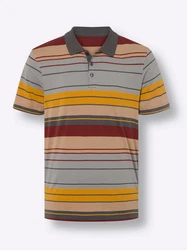 Sieh an! T-Shirt Poloshirt Mischfarben/Rot/Braun/Gelb/Dunkelrot/Beige