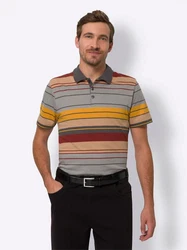 Sieh an! T-Shirt Poloshirt Mischfarben/Rot/Braun/Gelb/Dunkelrot/Beige