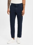 BOSS Chinohose CHINO_TAPERED Dunkelblau/Blau