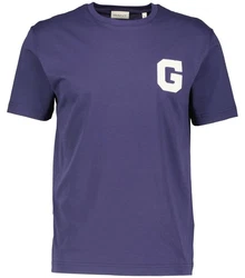 Gant T-Shirt GRAPHIC (1-tlg) Dunkelblau/Lila