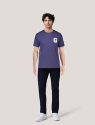 Gant T-Shirt GRAPHIC (1-tlg) Dunkelblau/Lila