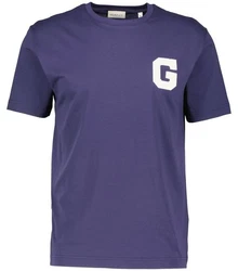 Gant T-Shirt GRAPHIC (1-tlg) Dunkelblau/Lila